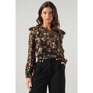 NWT Floral Dot Blouse